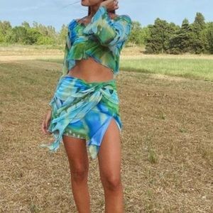 Butterfly chiffon set new Bershka